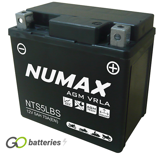 YT5L-BS Numax Motorcycle Battery 12V 5Ah (NTS5LBS) (YT5LBS