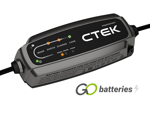 CTEK CT5 POWERSPORT With LITHIUM 12V 2.3-Amp Battery Charger - GoBatteries