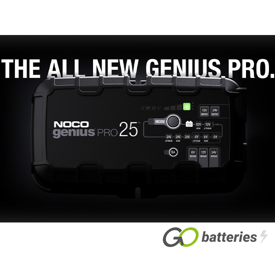 GENIUS PRO25 Noco 6/12/24V 25A Professional Battery Charger - GoBatteries