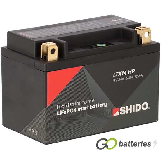 LTX14 HP Shido High Performance Lithium Battery LiFePO4 (YTX14-BS)